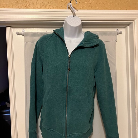 Lululemon Scuba Zip Up Hoodie Jacket in Heathered Teal size 8 - Picture 7 of 11